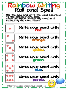 rainbow writing